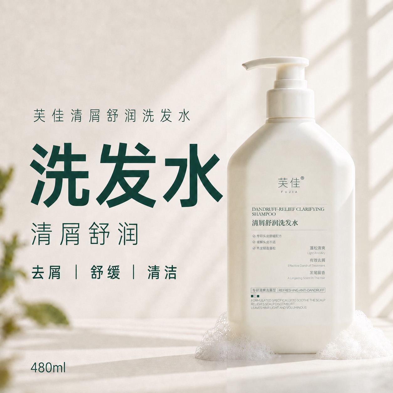 芙佳清屑舒润洗发水产品图